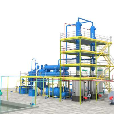 85% oil yield waste oil distillation equipment recycling used motor oil to diesel