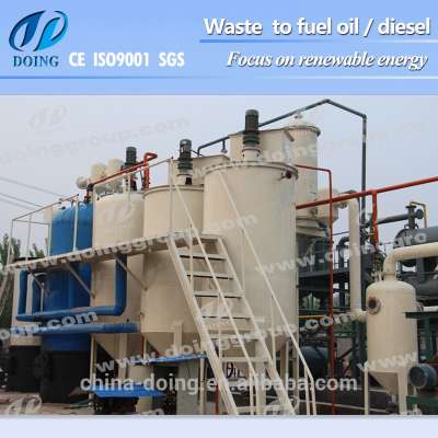 100% carbon removal high precision automatic waste oil to base oil distillation equipment